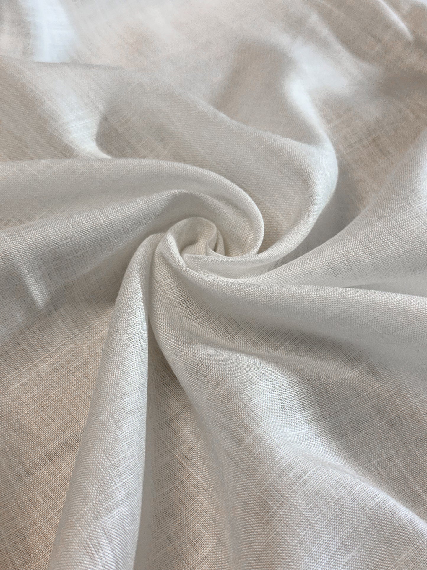 Tissu en lin écru - L: 1,50 m