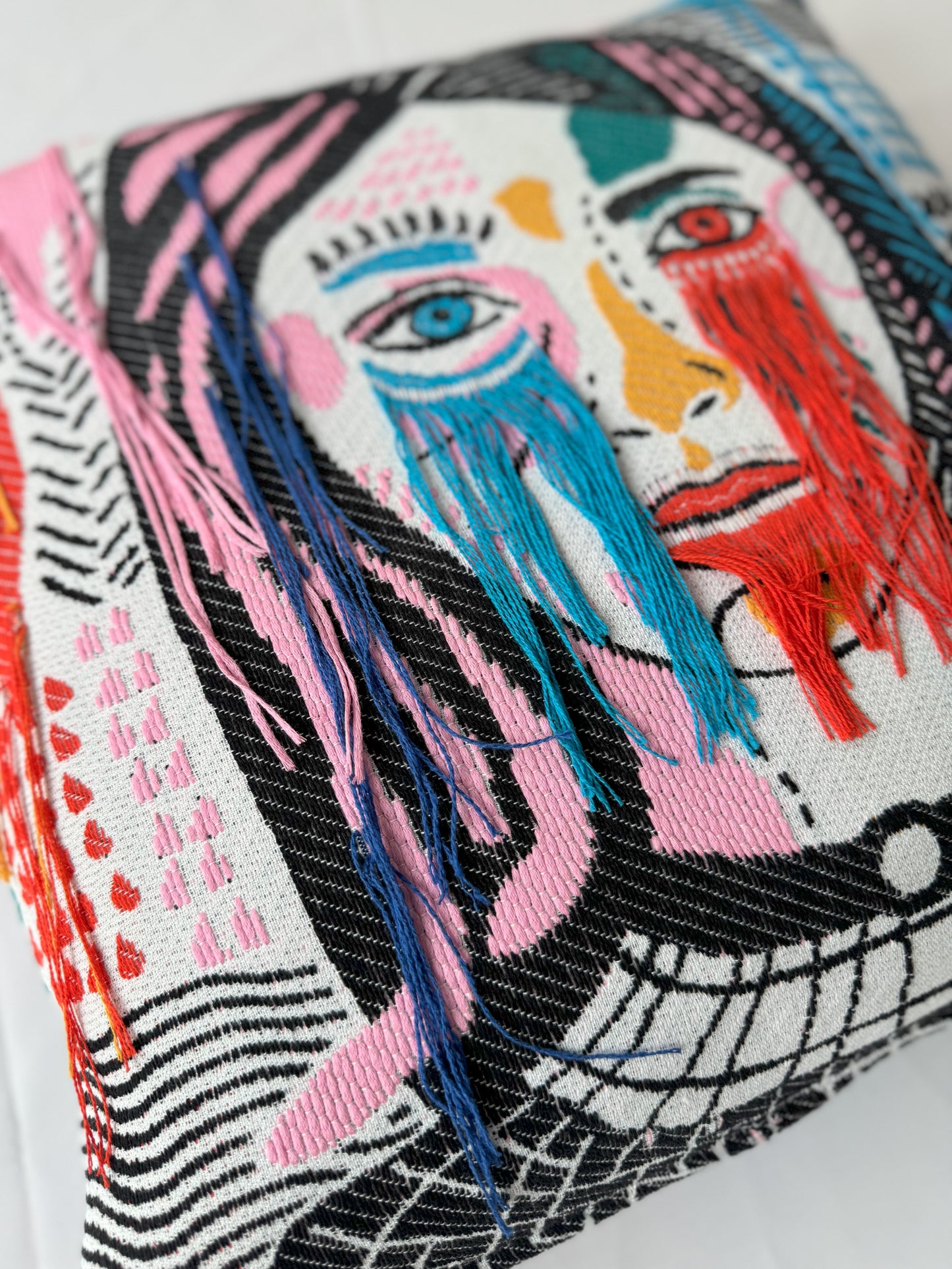 Housse de coussin le visage