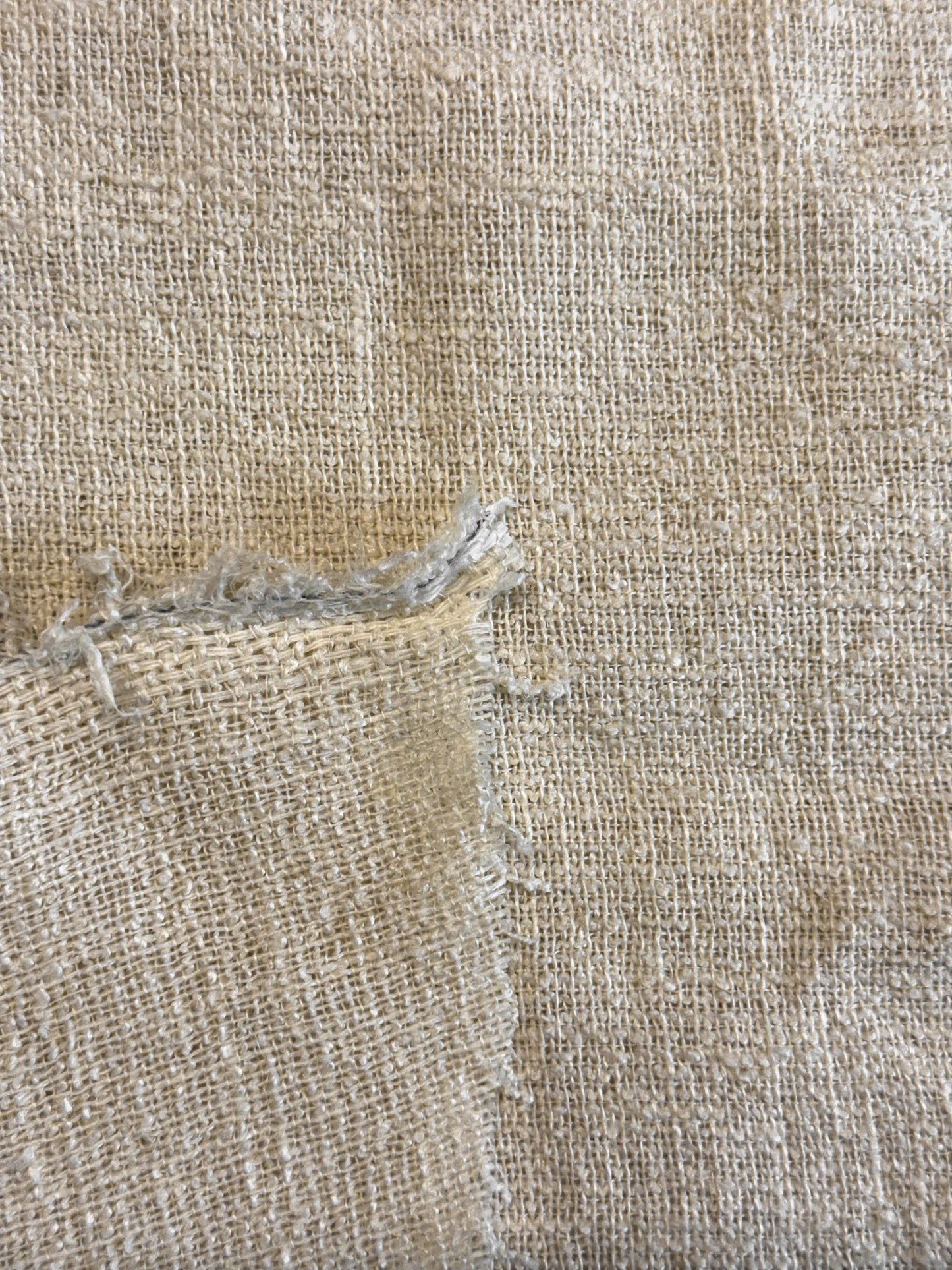 Tissu au mètre, toile fil texturé écru