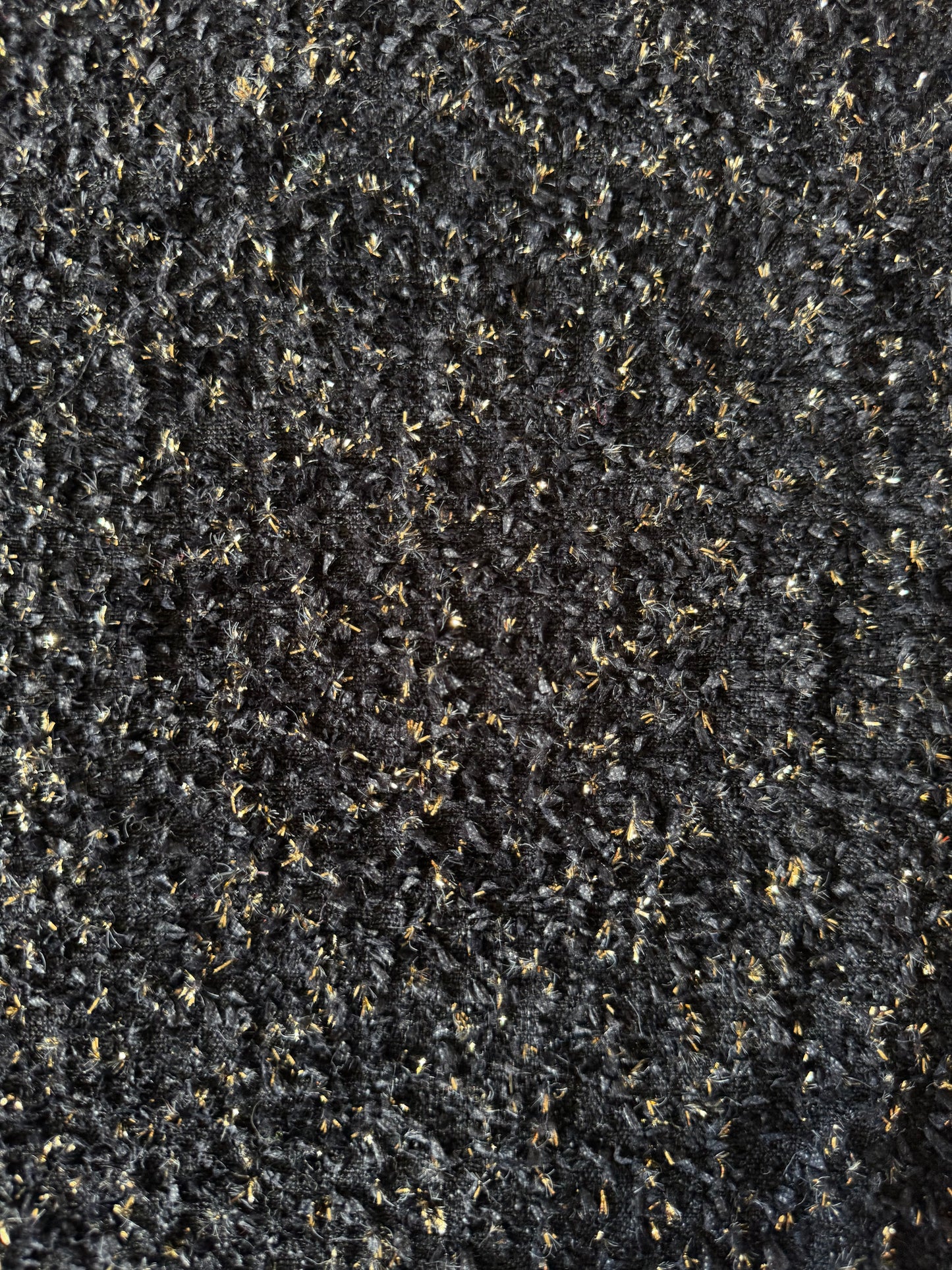 Tweed noir doré - L: 1,05