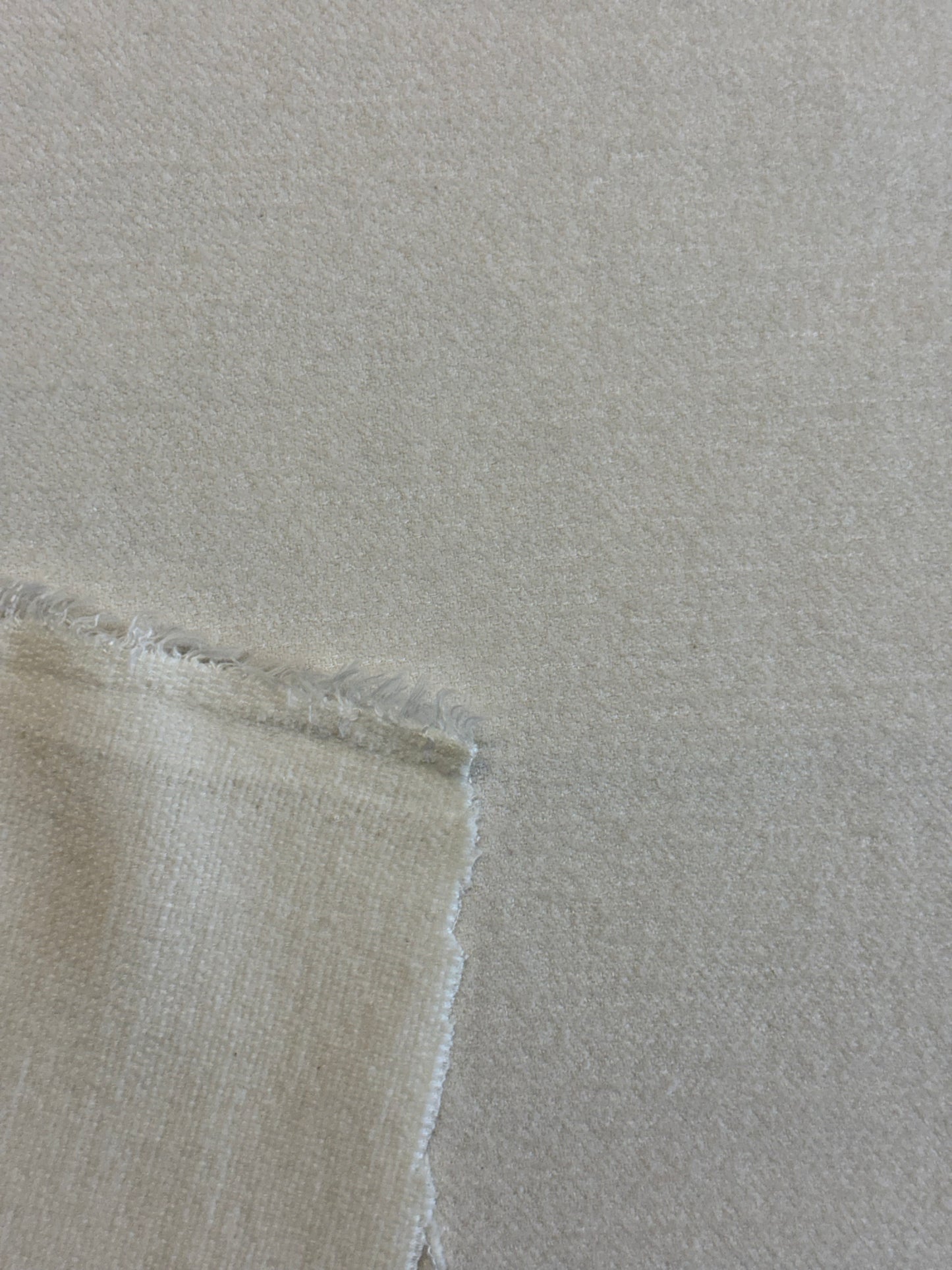 Tissu au mètre, toile avec du fil chenille écru