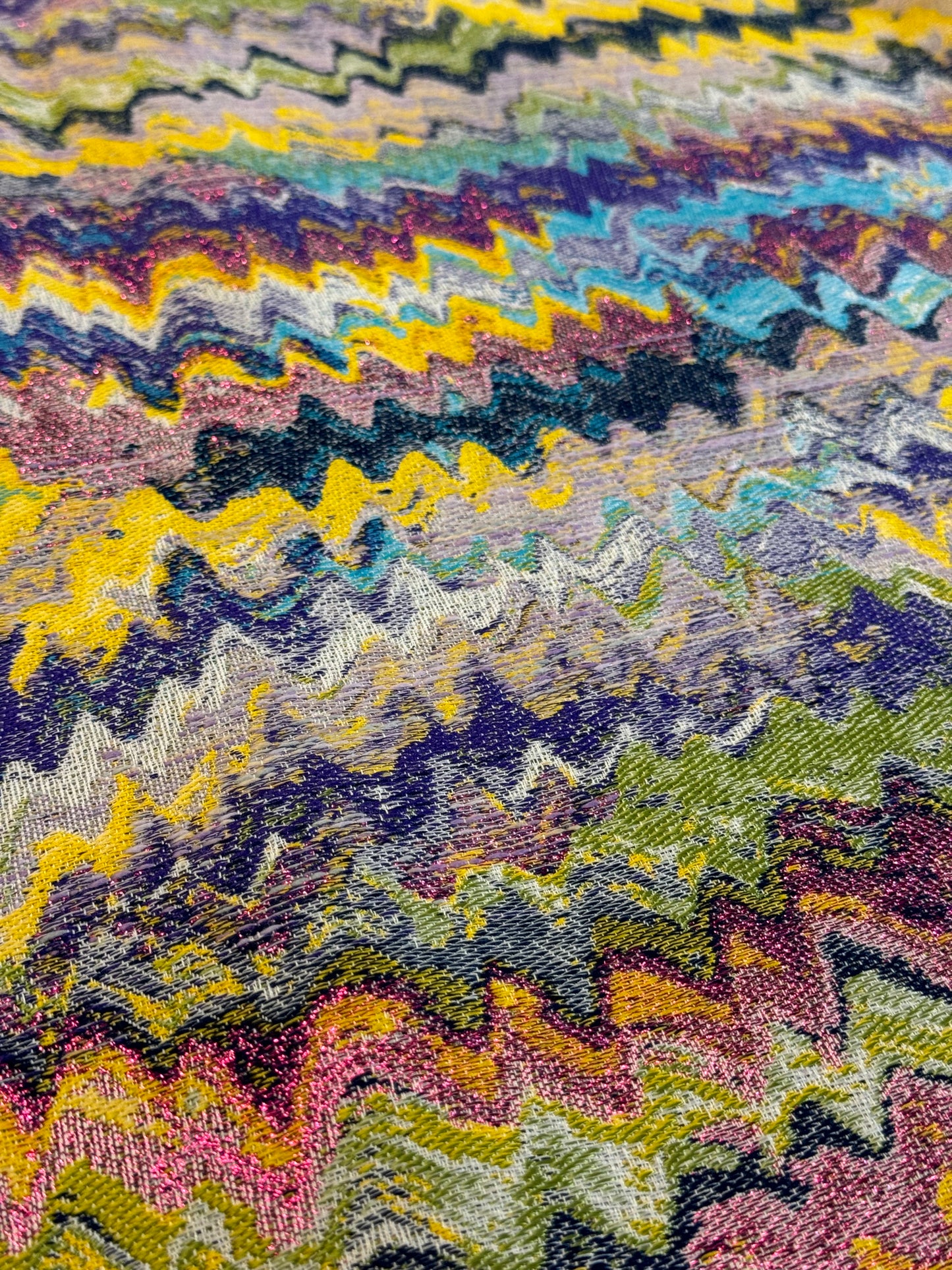 Multicolored wave fabric - L: 1.70 m