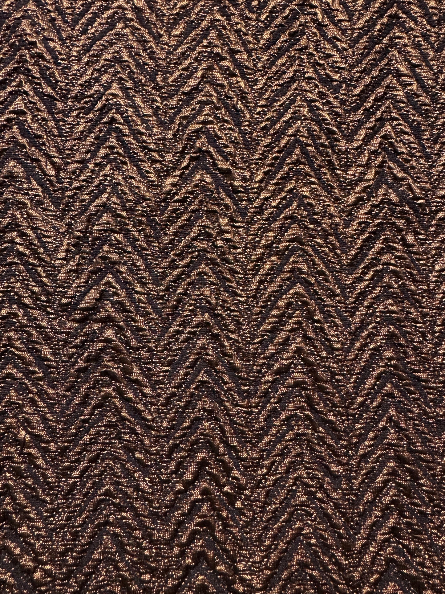 Tissu au mètre, jacquard à chevrons bronze