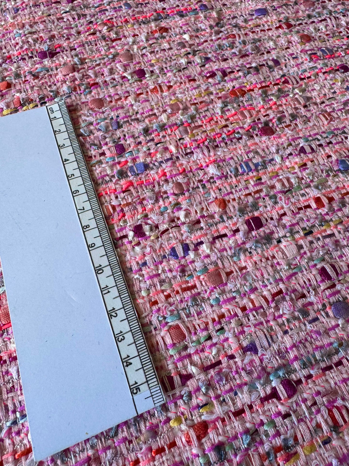 Tissu rose multicolor - L: 1,40 m