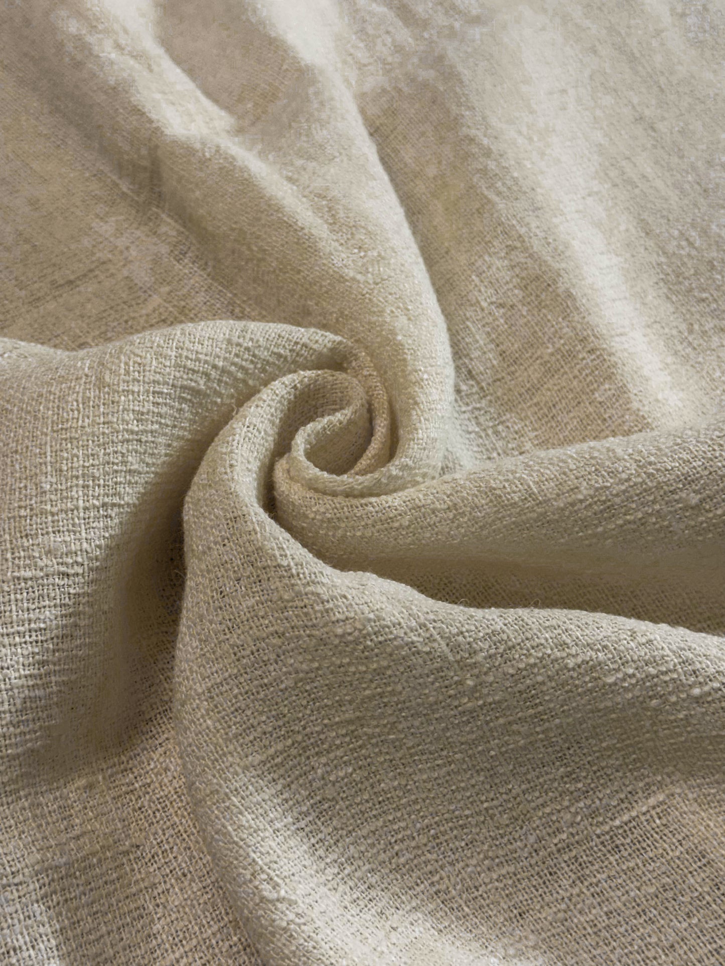 Tissu au mètre, toile fil texturé écru