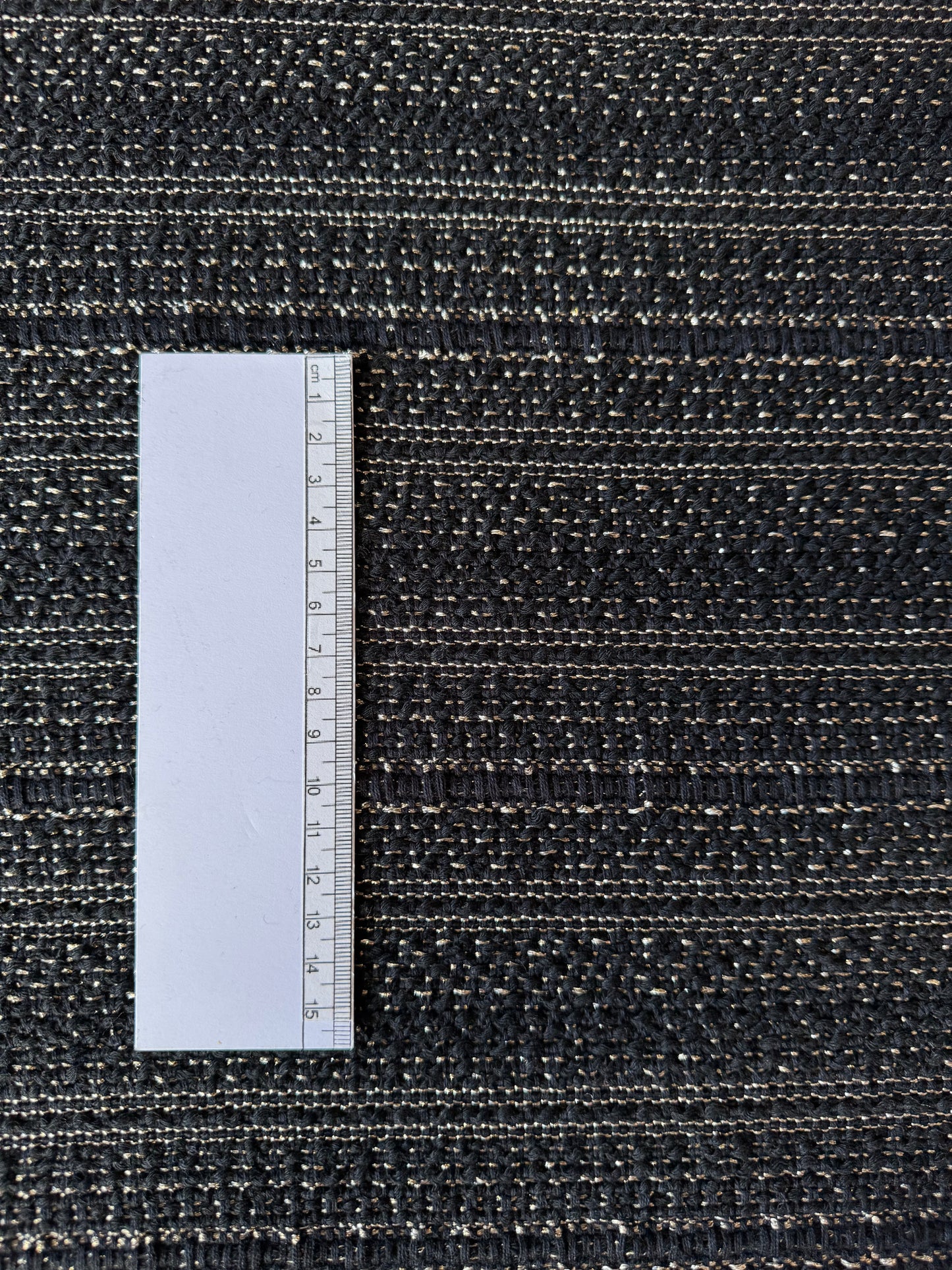 Black and gold striped tweed - L: 1.10m