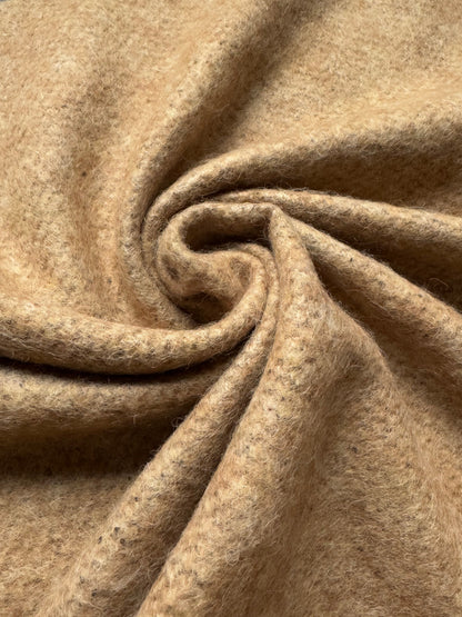 Tissu au mètre, lainage camel claire