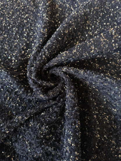 Tweed noir doré - L: 1,05