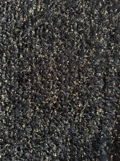 Tweed noir doré - L: 1,05
