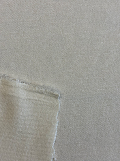 Tissu au mètre, toile avec du fil chenille écru
