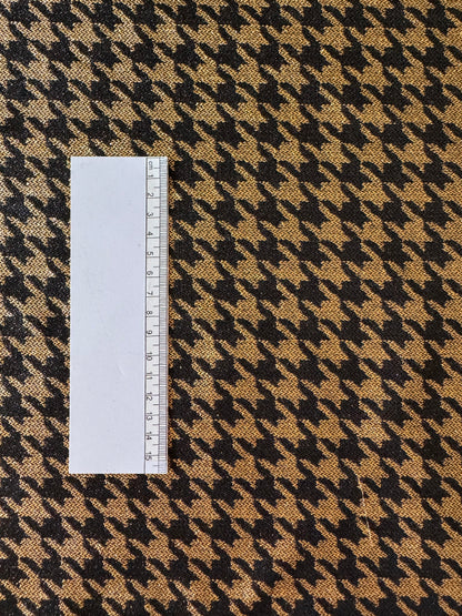 Black and gold houndstooth fabric - L: 1.30 m