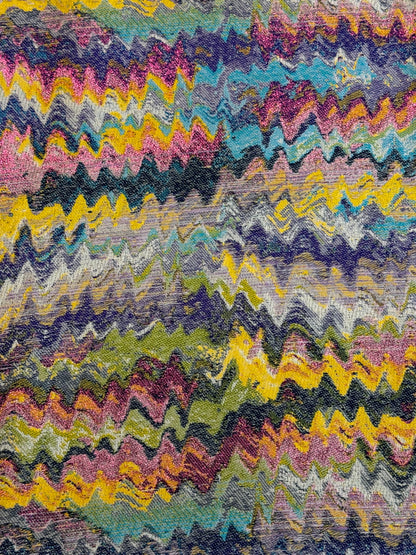 Multicolored wave fabric - L: 1.70 m