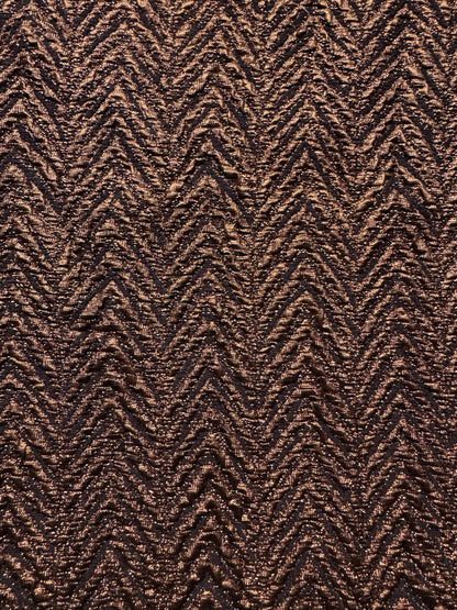 Tissu au mètre, jacquard à chevrons bronze