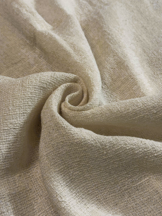 Tissu au mètre, toile fil texturé écru