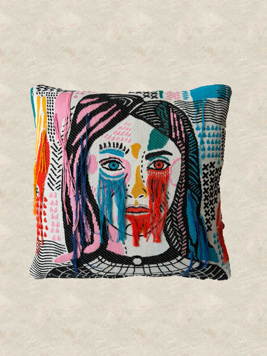 Housse de coussin le visage