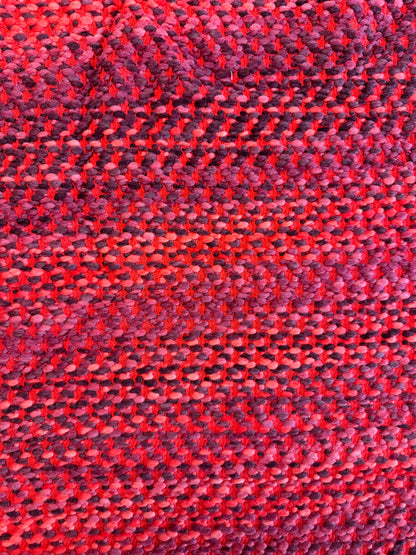 Tissu laineux rouge et violet - L: 2,40 m