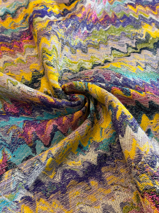 Tissu vagues multicolor - L: 1,70 m